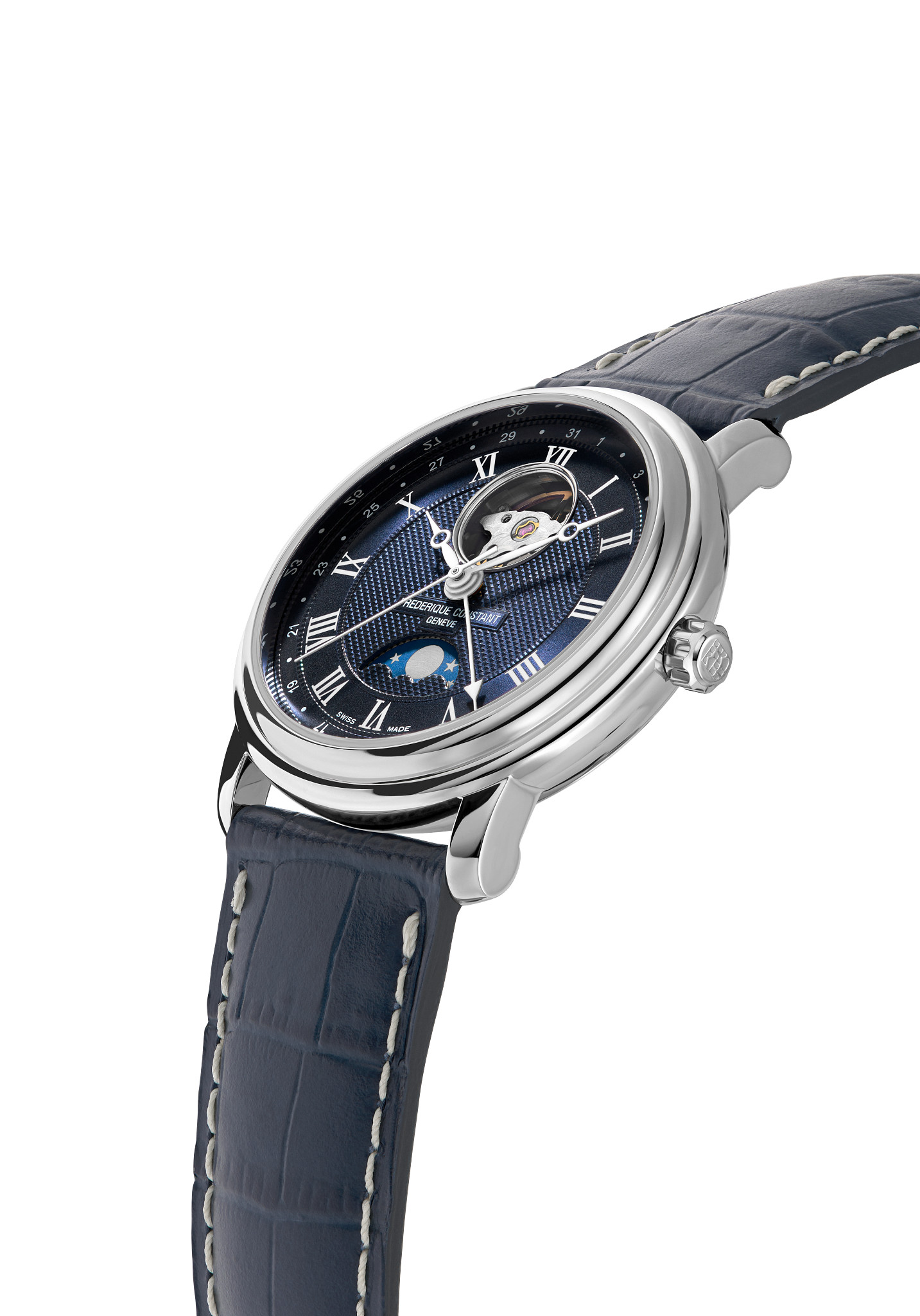 記念バッチ Frederique Constant Classics Heart Beat Moonphase Date Watch